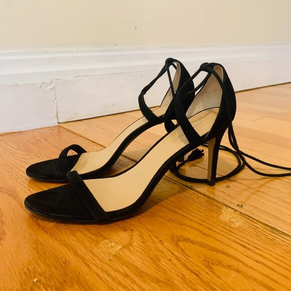 Women's Sandals Heels Designer Banana Republic Shoes Ankle Strap Sandals Size 9 - Picture 6 of 14